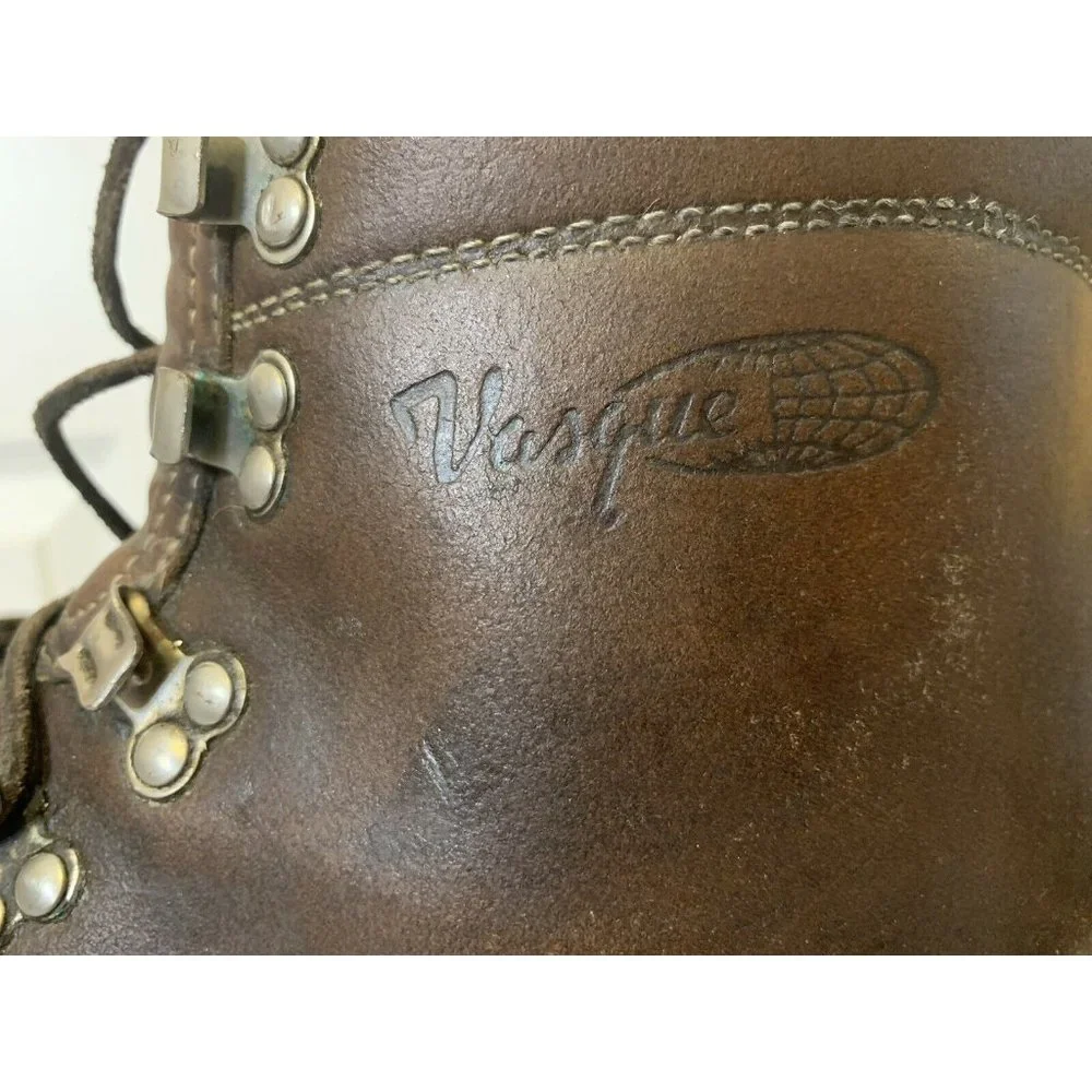 Vintage VASQUE Professional Mountain‎ Hiking Boots Men's 10 1/2 Brown